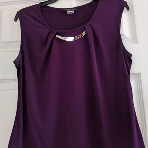Mandy Evans purple sleeveless blouse lightweight